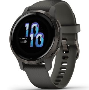 Garmin Venu 2S Slate Stainless Steel Bezel with Graphite Case 010-02429-10