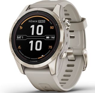 Garmin Fenix 7S Pro – Sapphire Solar Edition Soft Gold 010-02776-15