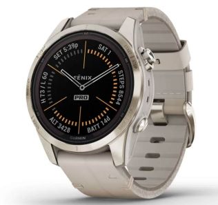 Garmin Fenix 7S Pro – Sapphire Solar Edition Soft Gold Limestone 010-02776-30