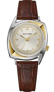Eksklusivt automatisk herreur fra Accutron med tofarvet urkasse og champagneskive - Legacy 203 | 2SW8A001
