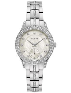 Bulova Phantom dameur med perlemor skive, krystaller og lille sekundviser | 96L291