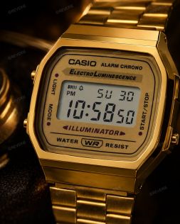 Casio guldfarvet retro digitalur unisex 36mm