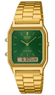 Casio Vintage Ana-Digi Unisex Golden Green 29mm