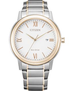 Citizen elegant herreur med Eco-Drive og to-farvet stållænke | AW1676-86A