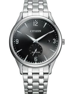 Citizen Eco-Drive herreur med sort urskive og sekundviser | BV1111-75E