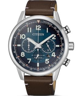 Citizen Eco-Drive herreur med kronograf og læderrem | CA4420-13L