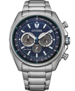 Citizen Eco-Drive kronograf i stål med B620 urværk og tachymeter | CA4560-81L
