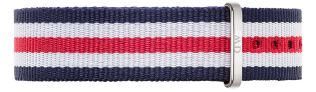 18mm nylonrem fra Daniel Wellington - Wristband Daniel Wellington Canterbury Woman Sølvfarvet 0806DW