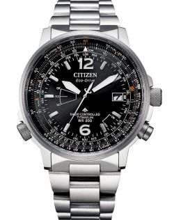 Citizen Promaster Sky radio-styret herreur i Super Titanium | Pilot ur med verdenstid | CB0230-81E
