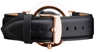 Sort læderrem til Daniel Wellington Classic Sheffield Rose Man 0307DW
