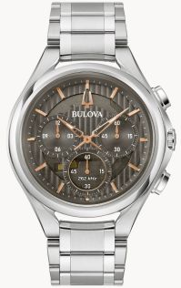 Bulova CURV chronograph herre ur med grå urskive og høj-præcisions urværk | 96A298