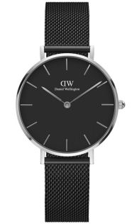 Lille DW dameur med sort stållænke - Daniel Wellington Classic Petite Ashfield DW00100202