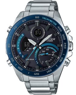 Edifice Bluetooth kronograf med solenergi og stålrem | ECB-900DB-1BER