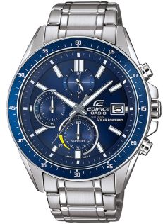 Edifice solur med blå urskive og safirglas | EFS-S510D-2AVUEF
