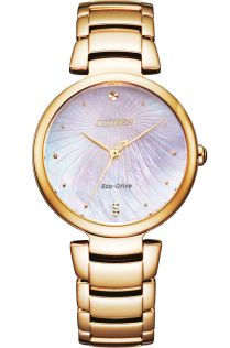 Citizen Eco-Drive dameur i rosegold med perlemorsskive | EM0853-81Y
