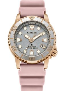 Citizen Eco-Drive dame dykkerur med rosa rem | EO2023-00A