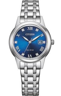 Citizen Eco-Drive dame ur med blå urskive og romerske tal | FE1240-81L