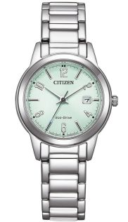 Citizen Eco-Drive dame ur med mintgrøn urskive | FE1241-71X