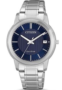 Citizen Eco-Drive dameur i stål | Blå struktureret urskive | FE6011-81L