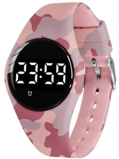 Træningsur med sportstimer i pink camo | FIBEX15V2PINKCAMO