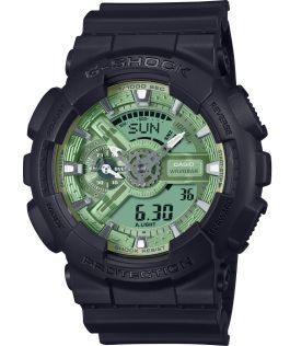 G-SHOCK militærgrønt digital-analogt ur med 200M vandtæthed | GA-110CD-1A3ER