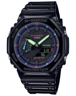 Virtuel Rainbow G-SHOCK med prismeeffekt og Carbon Core | GA-2100RGB-1AER