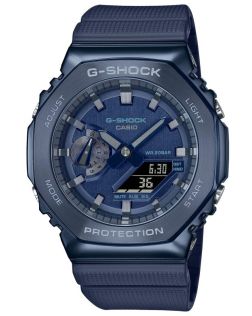 Blåt G-Shock ur med ionbelagt metalramme og eksklusivt design | GM-2100N-2AER