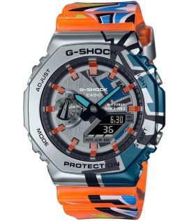 G-SHOCK Street Spirit med graffiti-design og stålramme | GM-2100SS-1AER