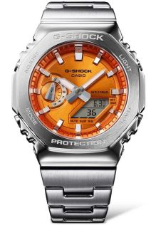 Orange Metal G-SHOCK med rustfrit stål og 200M vandtæthed | GM-2110D-4AER
