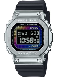G-Shock digitalur med regnbuefarvet ramme og stål design | GM-5600RW-1ER