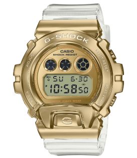 Guld-tone G-Shock digitalur med gennemsigtig rem og eksklusivt look | GM-6900SG-9ER