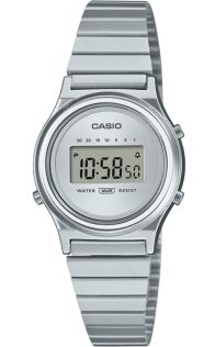 Casio Vintage ultraslankt sølv digitalt dameur | LA700WE-7AEF