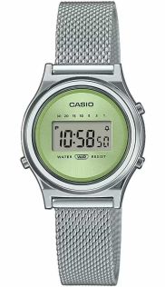 Lille vintage digitalur med grøn mesh-rem fra Casio | LA700WEM-3AEF
