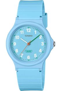 Blåt miljøvenligt Casio ur med farvekodet tidsvisning | LQ-24B-2BEF