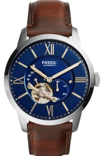 Automatik herreur med patineret læderrem - Fossil Townsman Automatic ME3110