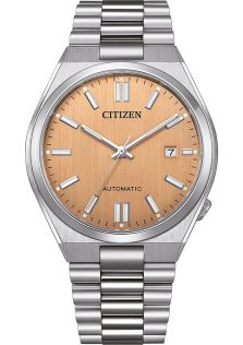 Citizen Tsuyosa Automatic herreur i stål med 8210 urværk og laksefarvet urskive | NJ0159-86Z
