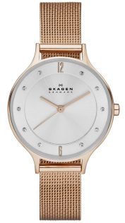 Rødguld dameur fra Skagen med meshlænke - Skagen Anita Rosegoldfarvet Mesh SKW2151