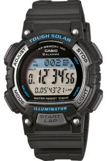 Solcelledrevet sportsur fra Casio med datahukommelse - Casio Sport Black/Blue STL-S300H-1AEF