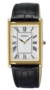 Seiko Mens Golden Roman Rectangular Sapphire 27mm SWR104P1