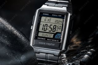 Radiostyret Casio verdensur i rustfrit stål med klassisk stil 39mm
