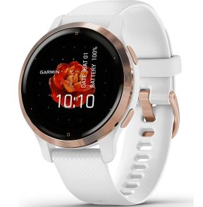 Garmin Venu 2S Rose Gold Stainless Steel Bezel with White Case 010-02429-13