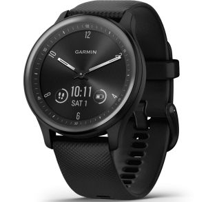 Garmin Vívomove Sport Black Case and Silicone Band with Slate Accents 010-02566-00