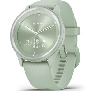 Garmin Vívomove Sport Cool Mint Case and Silicone Band with Silver Accents 010-02566-03