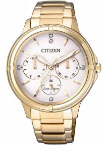 Citizen Eco-Drive dameur med Swarovski krystaller og multifunktion | FD2032-55A