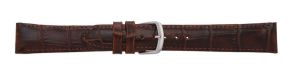 Falkenlund Deluxe Beco Watch Strap Louisiana Basic Brown Calf Leather 18mm Stainless Steel Buckle 6483618S