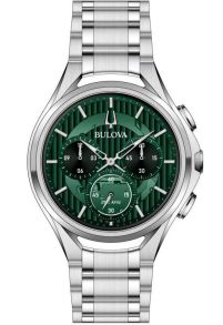 Bulova CURV chronograph herre ur med grøn urskive og høj-præcisions urværk | 96A297