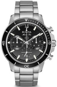 Bulova Marine Star chronograph herre ur med sort urskive og 200m vandtæthed | 96B272
