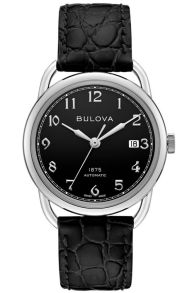 Bulova 1875 Commodore Limited Edition automatisk ur med schweizisk urværk og sort skive | 96B325