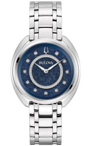 Bulova Duality dameur med blå Denchu urskive og ægte diamanter | 96X160