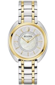 Eksklusivt dameur fra Bulova med diamanter, perlemorskive og udskiftelige remme | 98X134